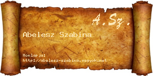 Abelesz Szabina névjegykártya